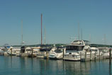 Photo of boats in a marina.