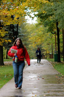 Students on Northwestern Michigan College campus